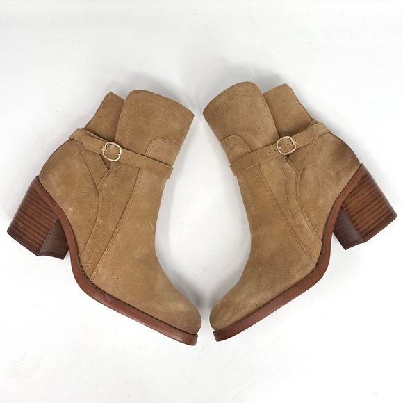 Sam Edelman Simona Suede Block Heel Booties - Picture 6 of 14